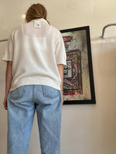 Load image into Gallery viewer, By Bloomingdales - SS Cashmere Polo Top - Ivory - L
