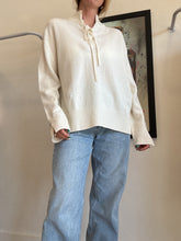 Load image into Gallery viewer, David Lawrence - High Neck Tie Up Jumper - Ivory - L
