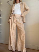Load image into Gallery viewer, Zimmermann -  Linen Lovestruck Polka Dot Blazer &amp; Pants Suit Set - Beige w polka- 3(14)
