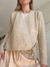 Load image into Gallery viewer, COS - Wrap Alpaca/wool blend Cardigan - Oat - XS
