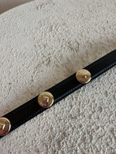 Load image into Gallery viewer, Dylan Kain - Leather Belt w Gold Studs- Black - 97cm
