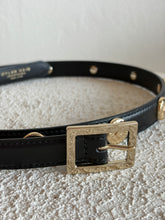 Load image into Gallery viewer, Dylan Kain - Leather Belt w Gold Studs- Black - 97cm
