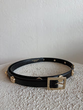 Load image into Gallery viewer, Dylan Kain - Leather Belt w Gold Studs- Black - 97cm
