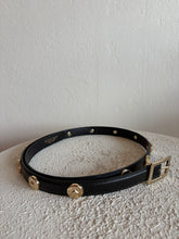 Load image into Gallery viewer, Dylan Kain - Leather Belt w Gold Studs- Black - 97cm
