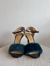 Load image into Gallery viewer, Charlotte Olympia - Fur Metallic 110mm Heels - Blue - 41

