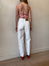 Load image into Gallery viewer, Scanlan Theodore - Cotton Tie Halter Top - Red/white Chain print - 6
