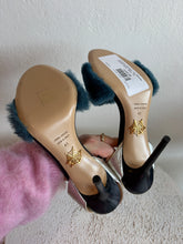 Load image into Gallery viewer, Charlotte Olympia - Fur Metallic 110mm Heels - Blue - 41
