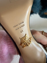 Load image into Gallery viewer, Charlotte Olympia - Fur Metallic 110mm Heels - Blue - 41
