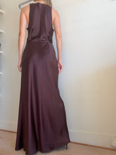 Load image into Gallery viewer, Camilla and Marc - Flora Draped Front Satin Gown  - Burgundy - 12
