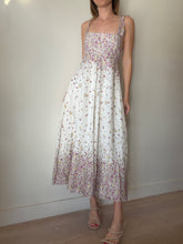 Load image into Gallery viewer, Zimmermann - Carnaby Linen Midi Dress w shoulder ties - White/Pink Floral - 1 - RRP$795

