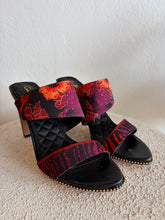 Load image into Gallery viewer, Camilla - Fabric Floral Heels - Red - 42
