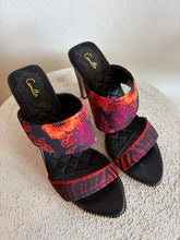 Load image into Gallery viewer, Camilla - Fabric Floral Heels - Red - 42
