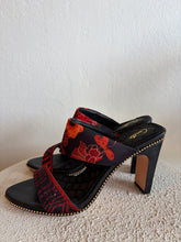 Load image into Gallery viewer, Camilla - Fabric Floral Heels - Red - 42
