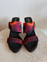 Load image into Gallery viewer, Camilla - Fabric Floral Heels - Red - 42
