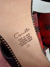 Load image into Gallery viewer, Camilla - Fabric Floral Heels - Red - 42
