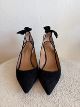 Load image into Gallery viewer, Aquazzura - Deneuve Pumps - Black  Suede - 39 - RRP $1400
