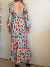Load image into Gallery viewer, Rixo - LS Sillk Maxi Dress -Red/Green/BlueFloral - XS
