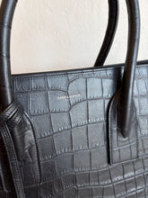 Load image into Gallery viewer, Saint Laurent - Sac De Jour Large Croc Embossed Leather Bag - Black - L

