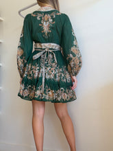 Load image into Gallery viewer, Zimmermann - LS Cotton -Mouselline Mini Dress - Green Paisley - 2
