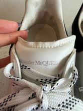 Load image into Gallery viewer, Alexander McQueen - Court Trainer Sneakers - White/Black Tab- 40 - rrp$740
