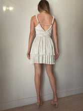 Load image into Gallery viewer, Sabina Musayev - Alma Plisse Mini Wrap Dress w tie - Champagne - S
