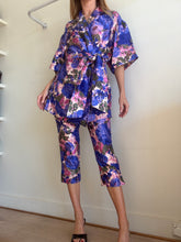 Load image into Gallery viewer, (SAMPLE) Zimmermann - High Tide Floral Overshirt &amp; Pedal Pushers Set - Purple - 0

