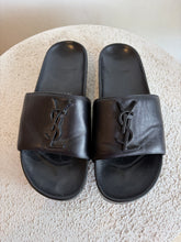 Load image into Gallery viewer, YSL - Joan Logo Slides - Matte Black - 36.5

