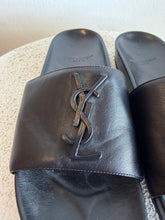 Load image into Gallery viewer, YSL - Joan Logo Slides - Matte Black - 36.5
