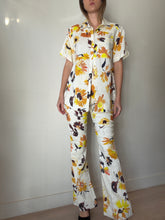 Load image into Gallery viewer, Aje - Impressionist Top (AU4) &amp; Pants(AU 6) set - Floral White &amp; Yellow
