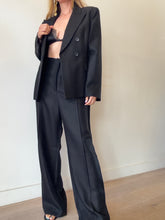 Load image into Gallery viewer, Carla Zampatti - Pleated Front Linen Blend Pants - Black - 12
