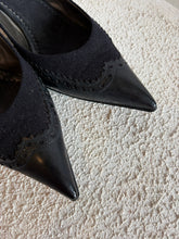 Load image into Gallery viewer, Stella McCartney - Wingtip Slingback Pump - Black - 37.5
