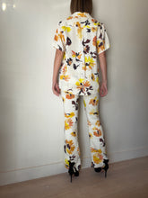 Load image into Gallery viewer, Aje - Impressionist Top (AU4) &amp; Pants(AU 6) set - Floral White &amp; Yellow
