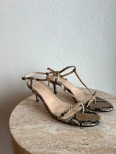 Load image into Gallery viewer, Scanlan Theodore - T Bar Kitten Heel - Snakeskin - 40
