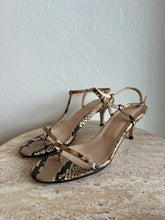Load image into Gallery viewer, Scanlan Theodore - T Bar Kitten Heel - Snakeskin - 40

