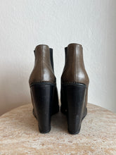 Load image into Gallery viewer, Opening Ceremony - Wedge Heel Ankle Boots - Khaki - 39

