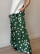 Load image into Gallery viewer, Zimmermann - Silk Wide Leg Polka Pants - Green White polka - 2
