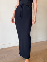 Load image into Gallery viewer, Bianca Spender - Drawstring Waist Midi Skirt - Black - 8
