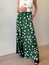 Load image into Gallery viewer, Zimmermann - Silk Wide Leg Polka Pants - Green White polka - 2
