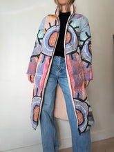 Load image into Gallery viewer, Unreal Fur  - Awari Long Puffer Coat - Multi  Indigenous Print - one size - RRP$549
