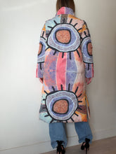 Load image into Gallery viewer, Unreal Fur  - Awari Long Puffer Coat - Multi  Indigenous Print - one size - RRP$549
