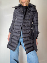Load image into Gallery viewer, Burberry Brit - Double Breasted Puffer Jacket w belt - Black - S
