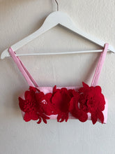 Load image into Gallery viewer, Oroton - 3D Flower Bralette Crop Top - Pink/Red - 10 - RRP $299

