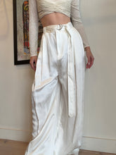 Load image into Gallery viewer, Lee Matthews - Libertine Wide Leg Pants w Belt - Ivory - 4 - RRP$599

