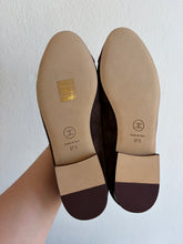 Load image into Gallery viewer, Chanel - Lambskin Suede Calfskin Cap Toe CC Ballerina Flats - Brown &amp; Red Suede - 37

