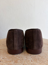 Load image into Gallery viewer, Chanel - Lambskin Suede Calfskin Cap Toe CC Ballerina Flats - Brown &amp; Red Suede - 37
