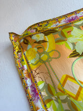 Load image into Gallery viewer, Camilla - Silk Floral Beaded Trim Scarf - Yellow - M

