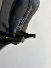 Load image into Gallery viewer, Chanel - Ruffle Trim Heels - Black  w Patent toe - 37
