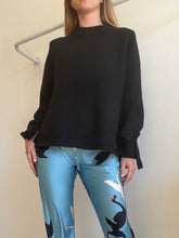 Load image into Gallery viewer, Coster Copenhagen - Alpaca Blend Jumper w sleeve ties- Black - M
