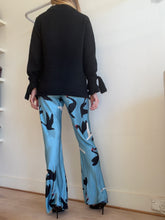 Load image into Gallery viewer, Silk Laundry - Silk Swan Print Pants - Blue -xs
