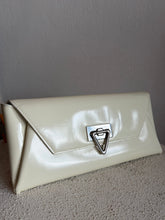 Load image into Gallery viewer, Bottega Veneta - Small Point Patent Leather Clutch - Off White/Silver - S
